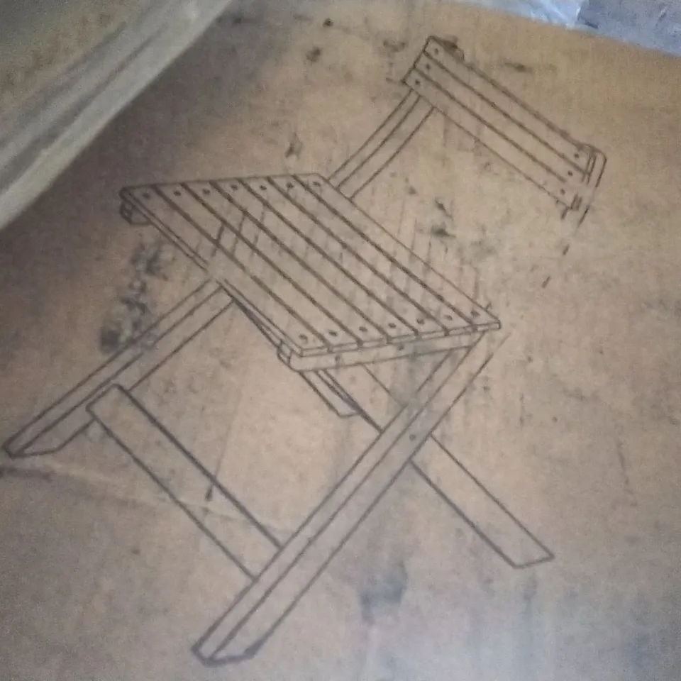 BOXED VIRGINIA FOLDING WOODEN CHAIR 
