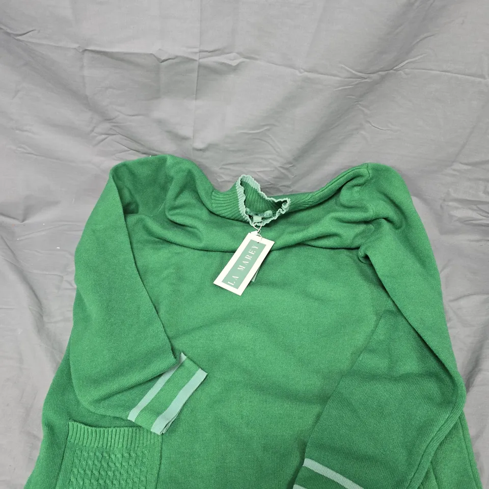 LA MAREY GREEN KNIT SWEATER – WOMEN'S SIZE S/M