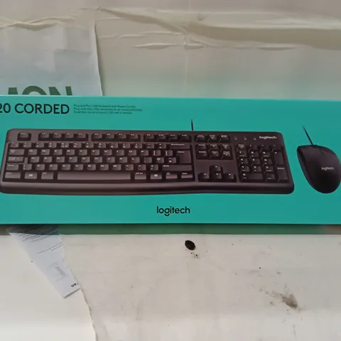 BOXED LOGITECH MK120 CORDED KEYBOARD & MOUSE