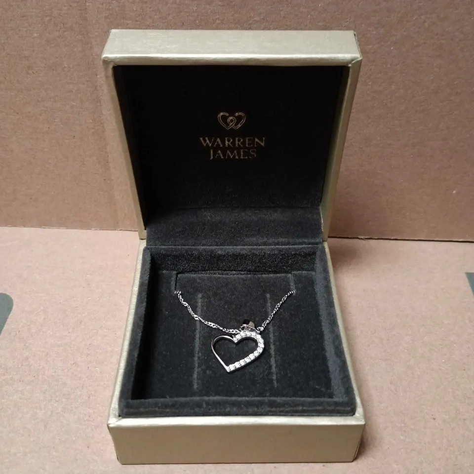 WARREN JAMES HEART PENDANT NECKLACE – BOXED