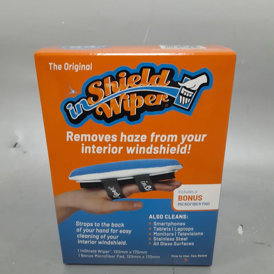 BOXED INSHIELD WIPER SET OF 2 MULTI-USE MICROFIBRE CLEANSERS