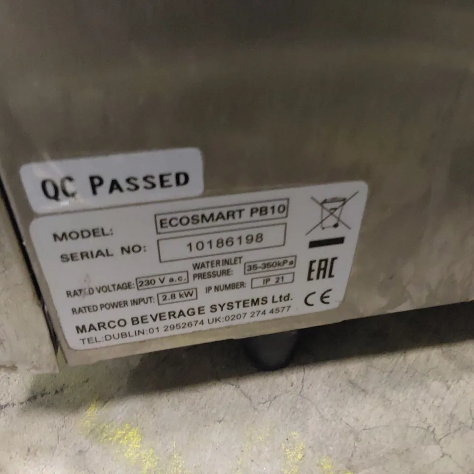 MARCO ECOSMART ELECTRIC WATER HEATER PB10