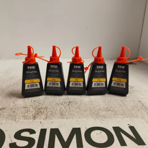 SET OF 5 KASP SECURITY MICROFINE GRAPHITE POWDER 50G