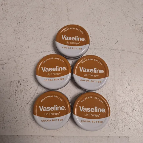 VASELINE LIP THERAPY COCOA BUTTER LIP BALM TIN β SET OF 5