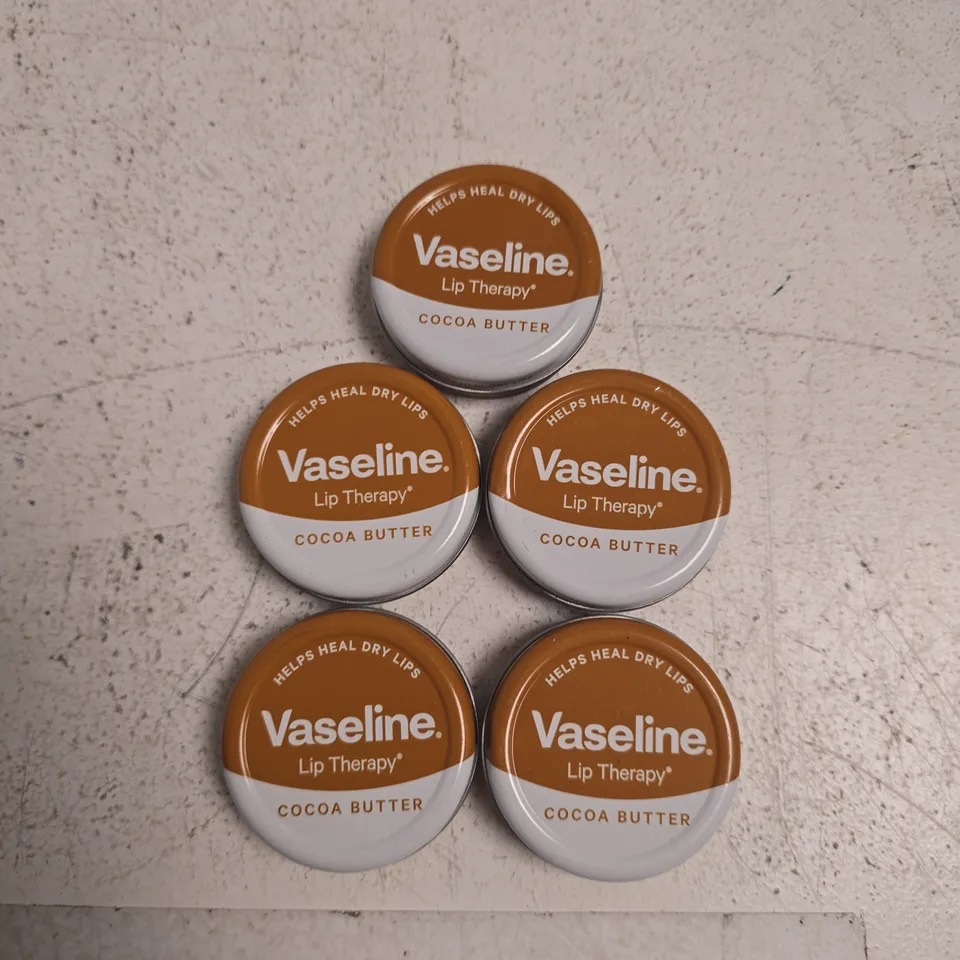 VASELINE LIP THERAPY COCOA BUTTER LIP BALM TIN – SET OF 5