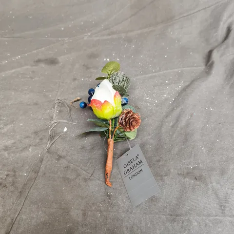 APPROXIMATELY 22 GISELA GRAHAM FROSTED FLOWER WITH BERRY AND LEAF DECORATIONS