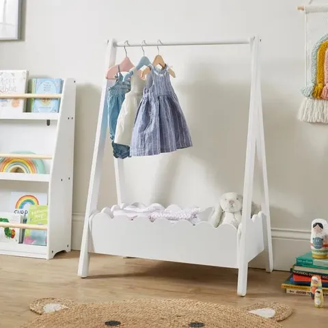 BOXED KIDS AYLA CLOTHES RAIL - WHITE (1 BOX)