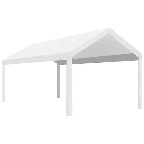 BOXED GARVEE 13x20ft HEAVY DUTY CARPORT REPLACEMENT CANOPY TOP - WHITE (1 BOX)