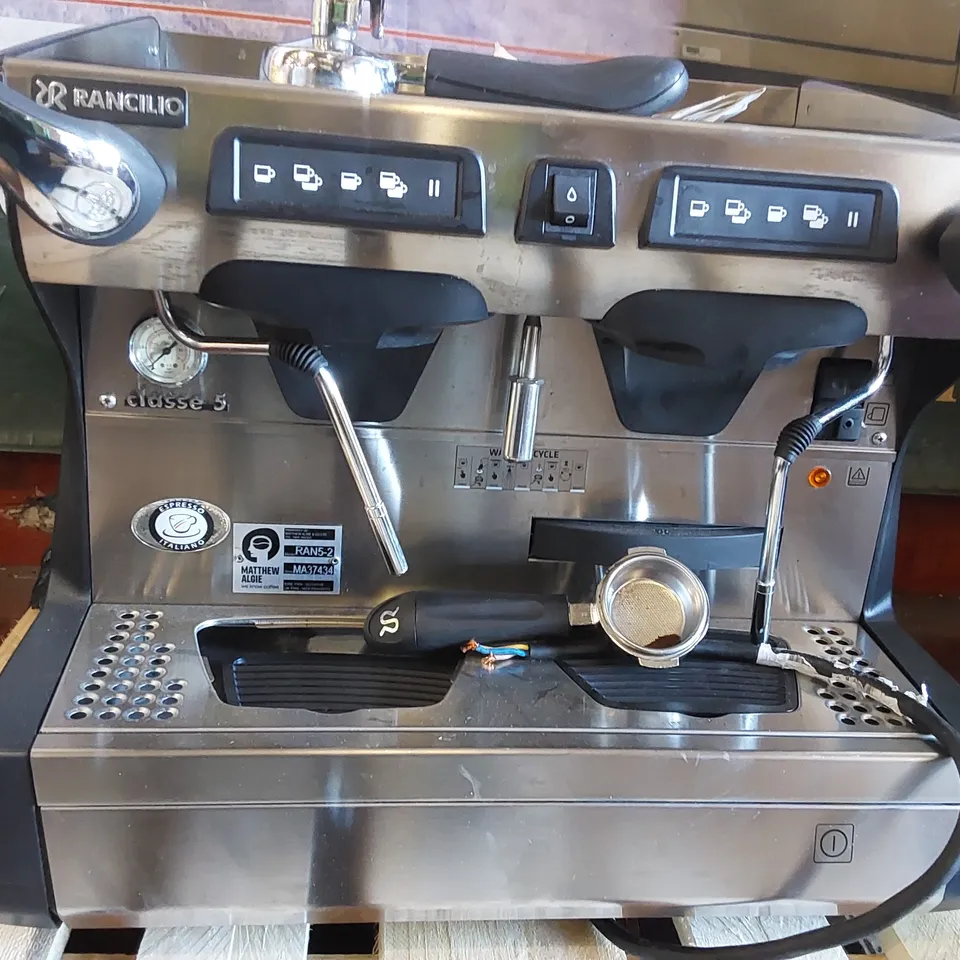 RANCILIO CLASSE 5 COMMERCIAL 2 GROUP ESPRESSO MACHINE	