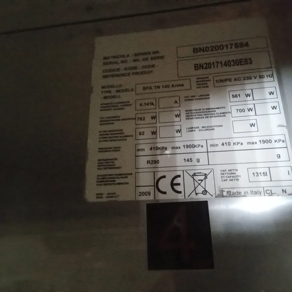 SPA TN 140 DOUBLE DOOR FRIDGE 