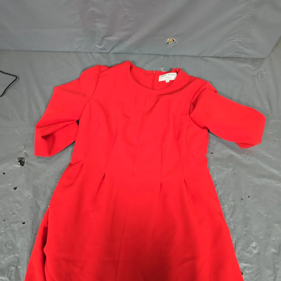 HELENE BERMAN EDGE TO EDGE DRESS IN RED - 10