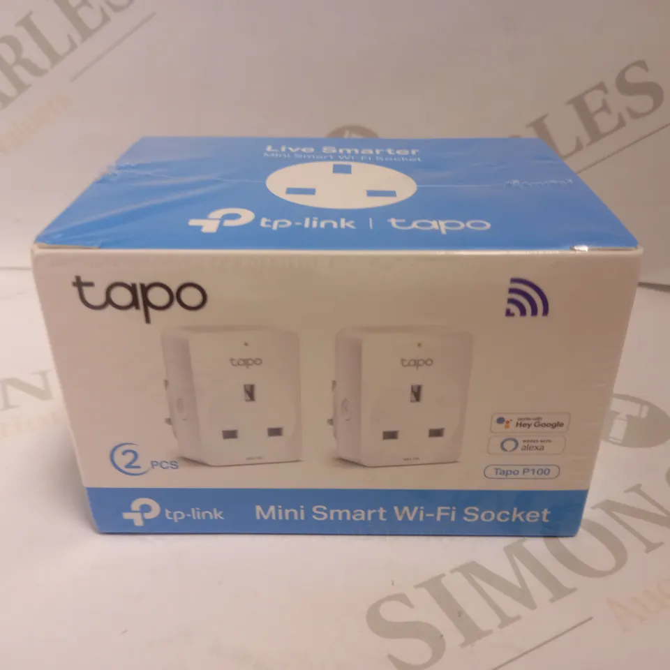 SEALED TP-LINK TAPO P100 MINI SMART WI-FI SOCKETS (2-PACK)