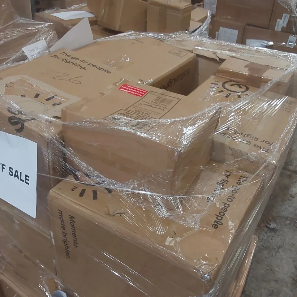 PALLET CONTAINING A VERY LARGE QUANTITY OF ASSORTED LIGHTING ITEMS