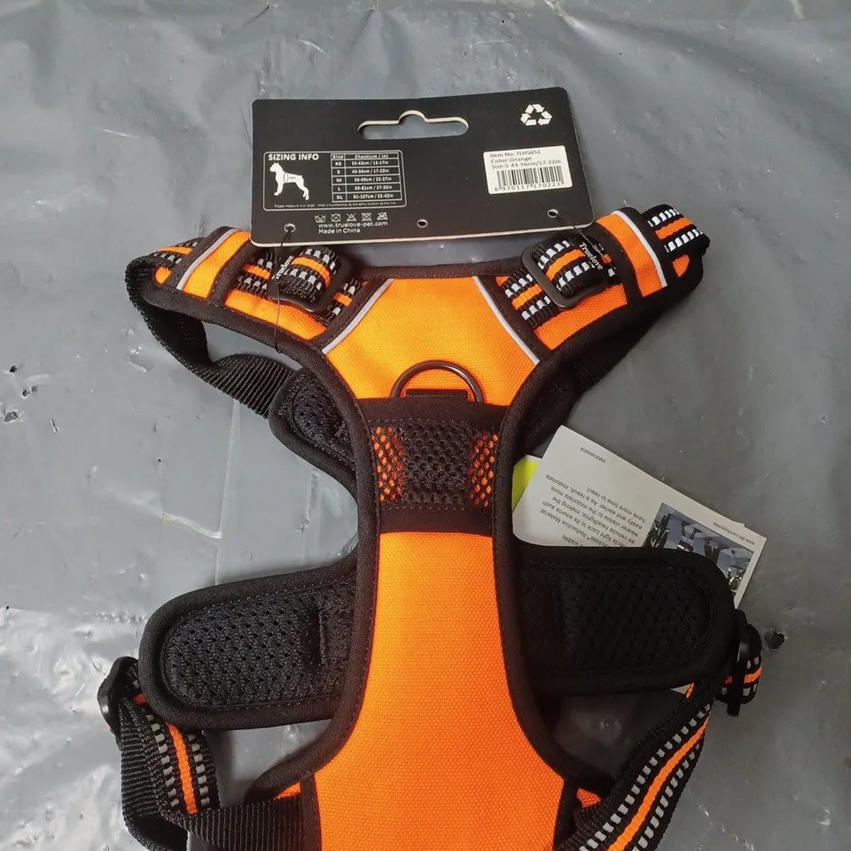 TRUELOVE PET HARNESS ORANGE SIZE SMALL