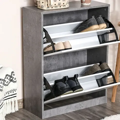 BOXED TACOMA 8 PAIR SHOE STORAGE CABINET (1 BOX)