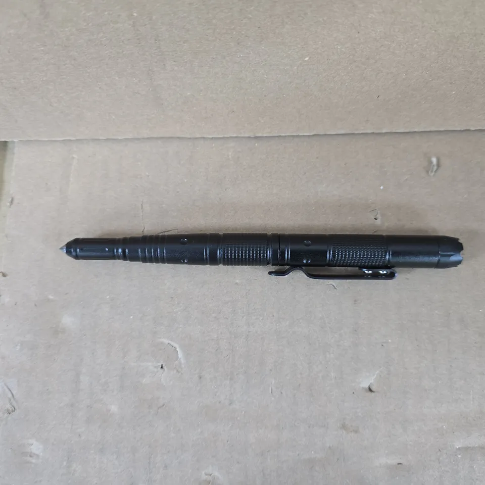 BLACK TACTICAL & SELF DEFENSE PEN WITH CLIP – BOXED