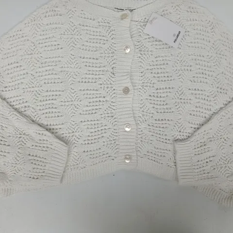 PULL & BEAR KNIT CARDIGAN IN IVORY SIZE M-L