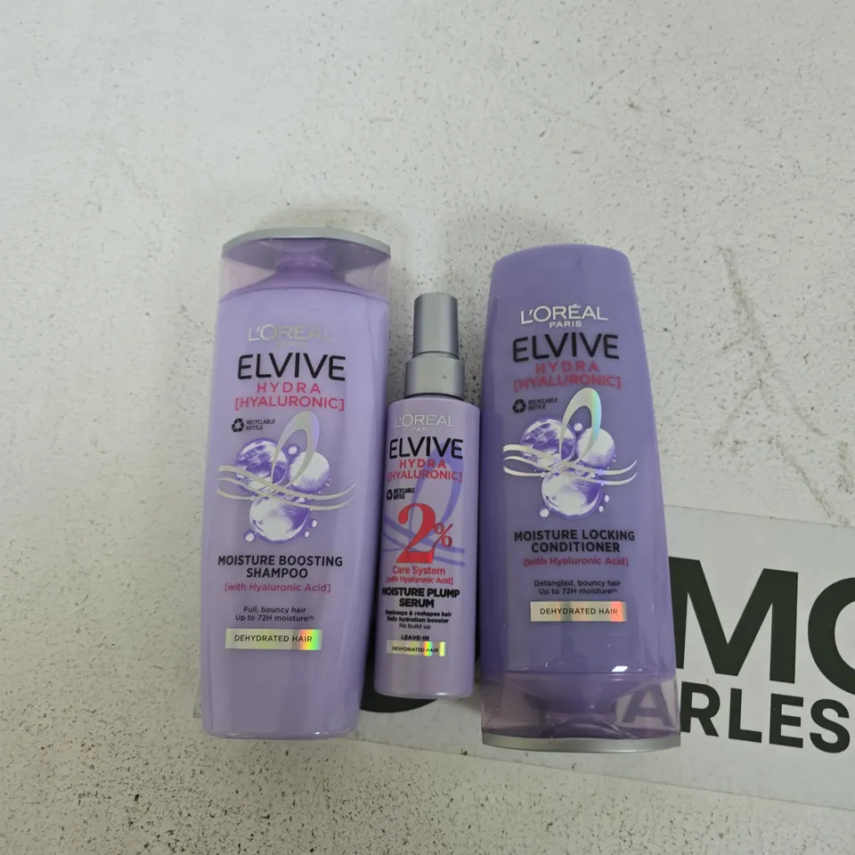 L’ORÉAL PARIS ELVIVE HYDRA HYALURONIC SHAMPOO, CONDITIONER & SERUM SET