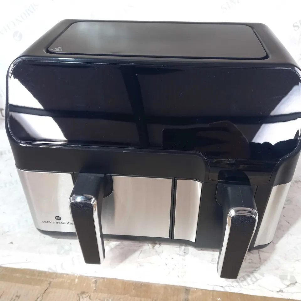 COOK'S ESSENTIALS 7.7L DUAL AIR FRYER, BLACK
