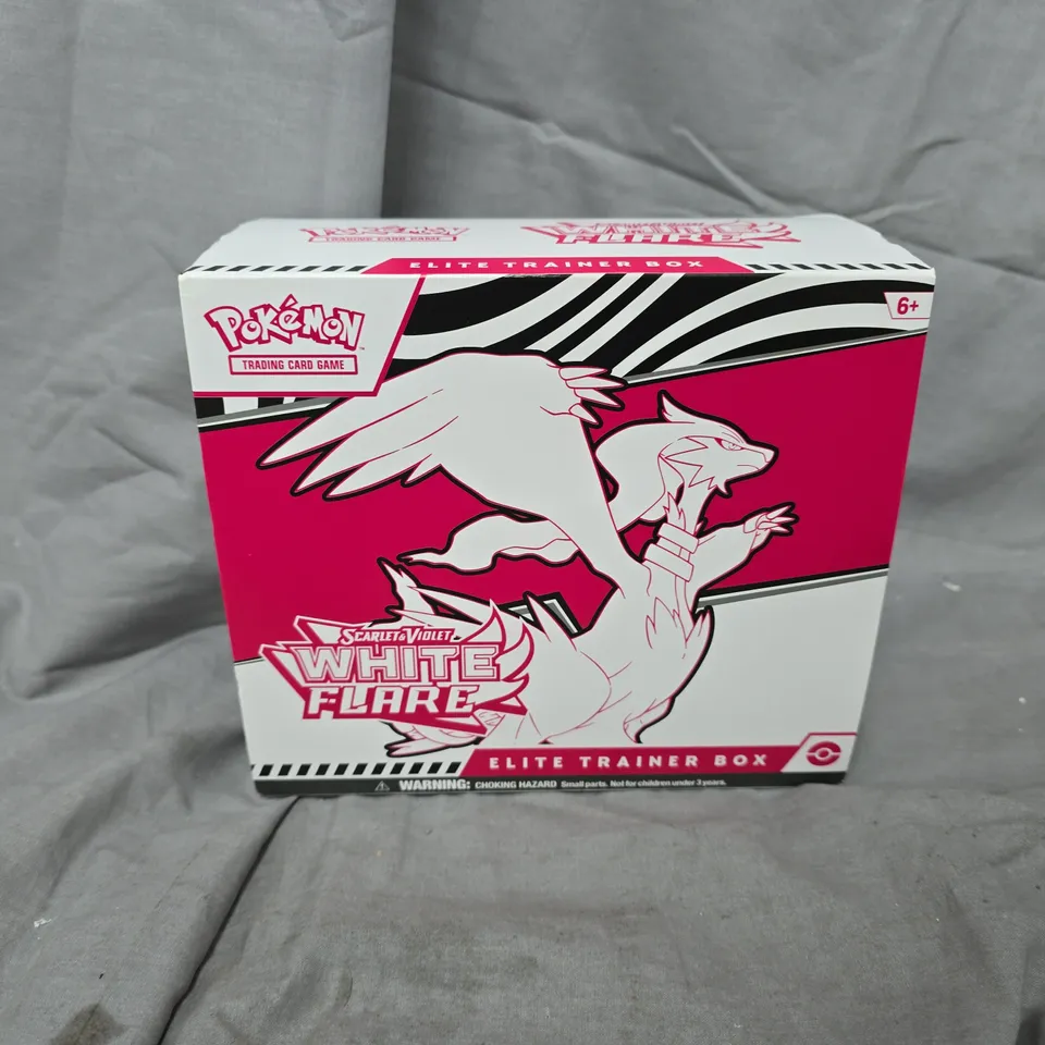 BOXED POKÉMON SCARLET & VIOLET WHITE FLARE ELITE TRAINER BOX