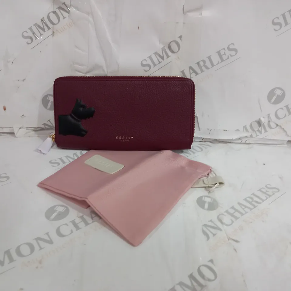 RADLEY LONDON LEATHER PURSE IN RED WITH PINK POUCH