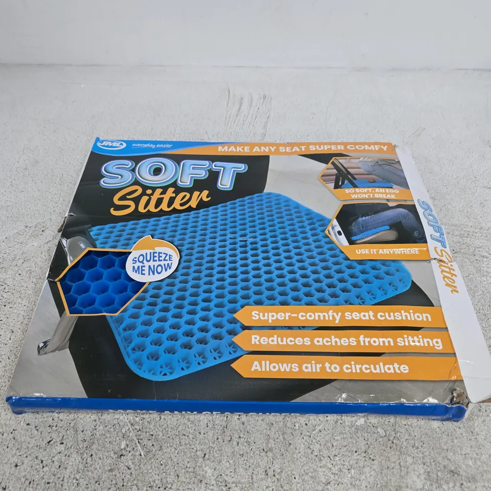 JML SOFT SITTER SEAT CUSHION – BLUE, BOXED