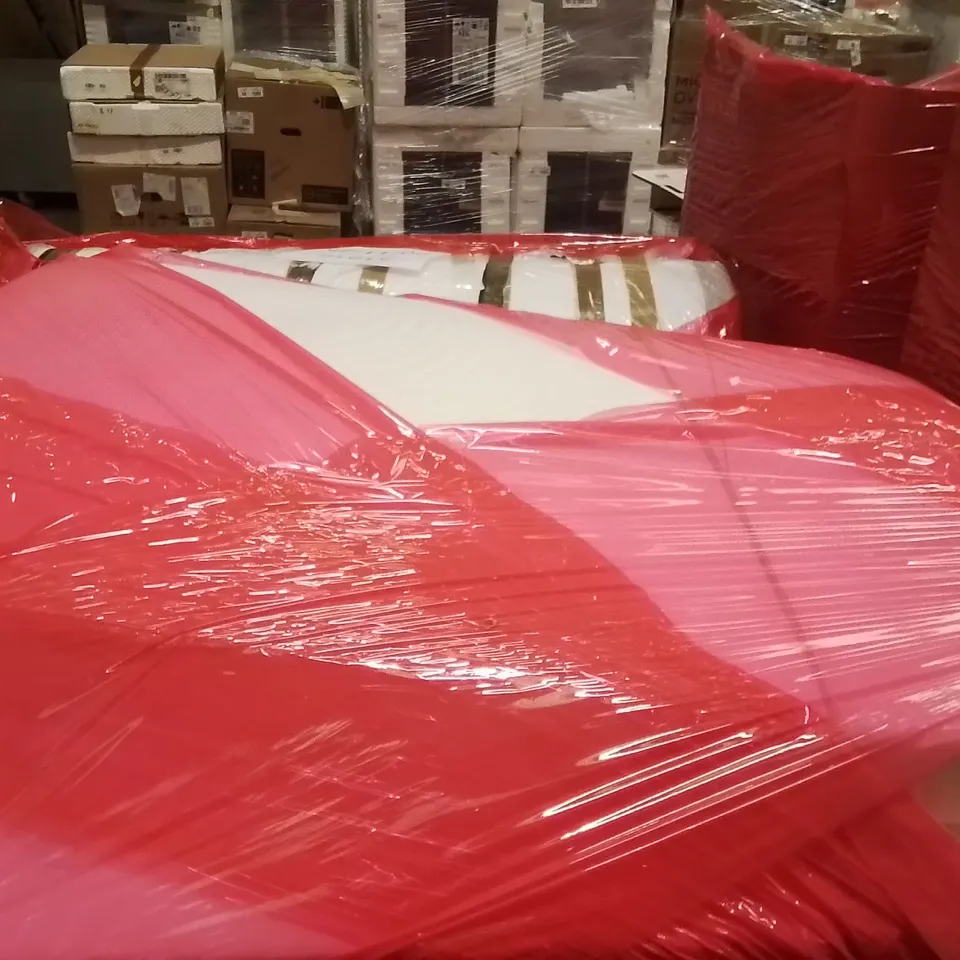 PALLET OF ASSORTED HOUSEHOLD GOODS AND PRODUCTS TO INCLUDE;MATTRESS TOPPER,WALL MOUNTED MIRROR,TOILET SEAT
