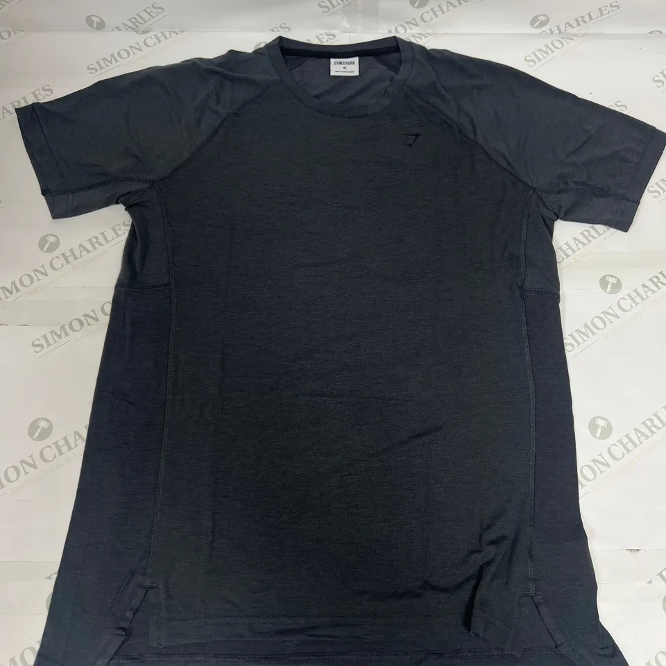GYMSHARK STUDIO T SHIRT IN ONYX GREY SIZE M