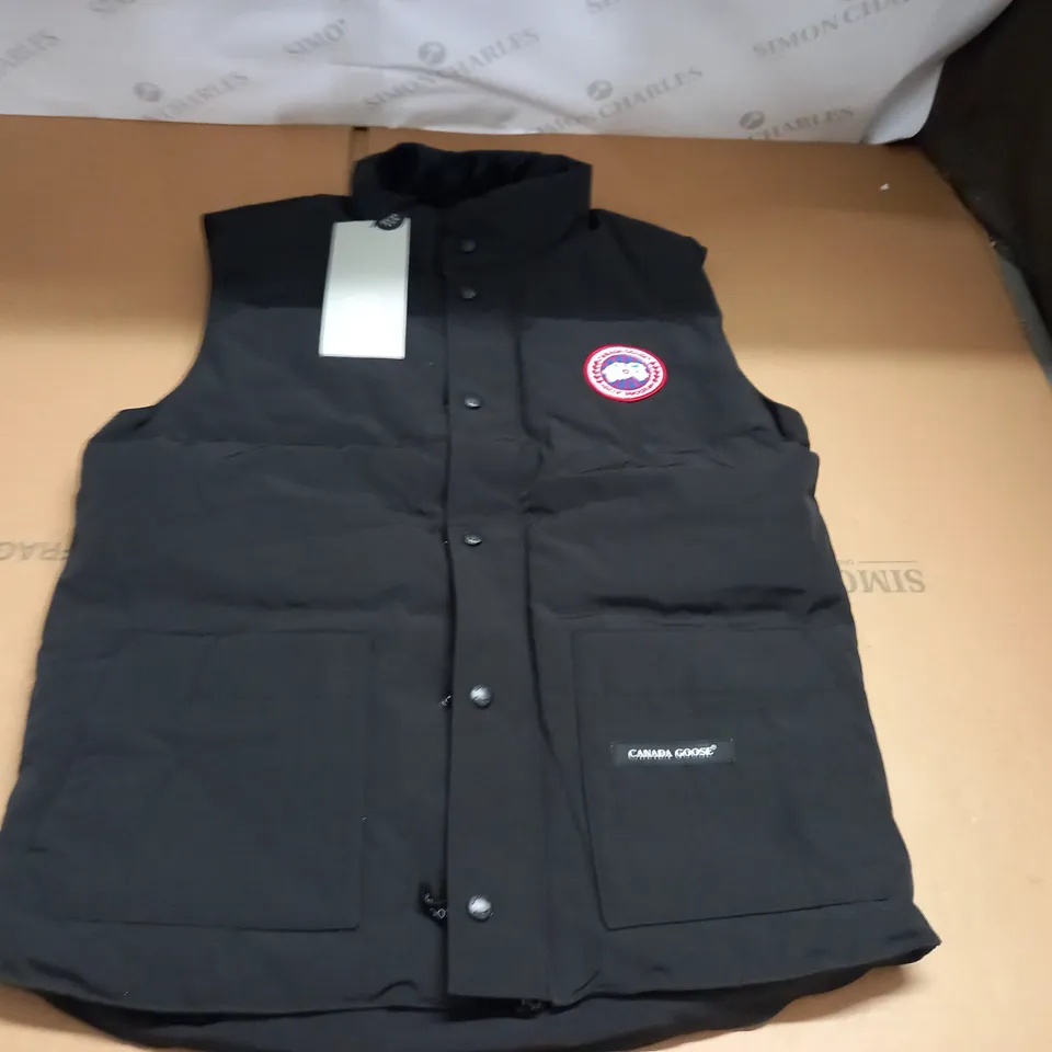 CANADA GOOSE REAL FUR PADDED GILET - SIZE S/P