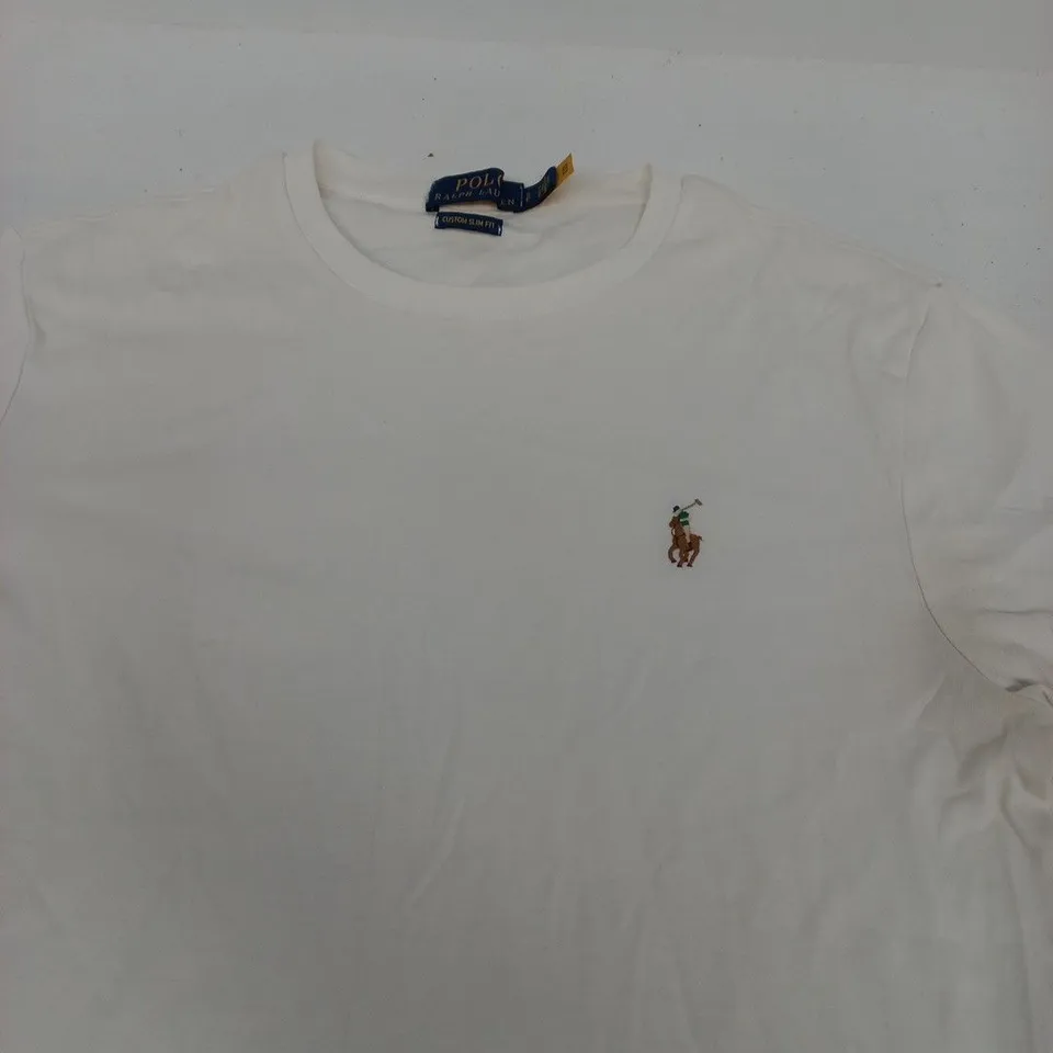 RALPH LAUREN POLO T‑SHIRT – WHITE - SMALL