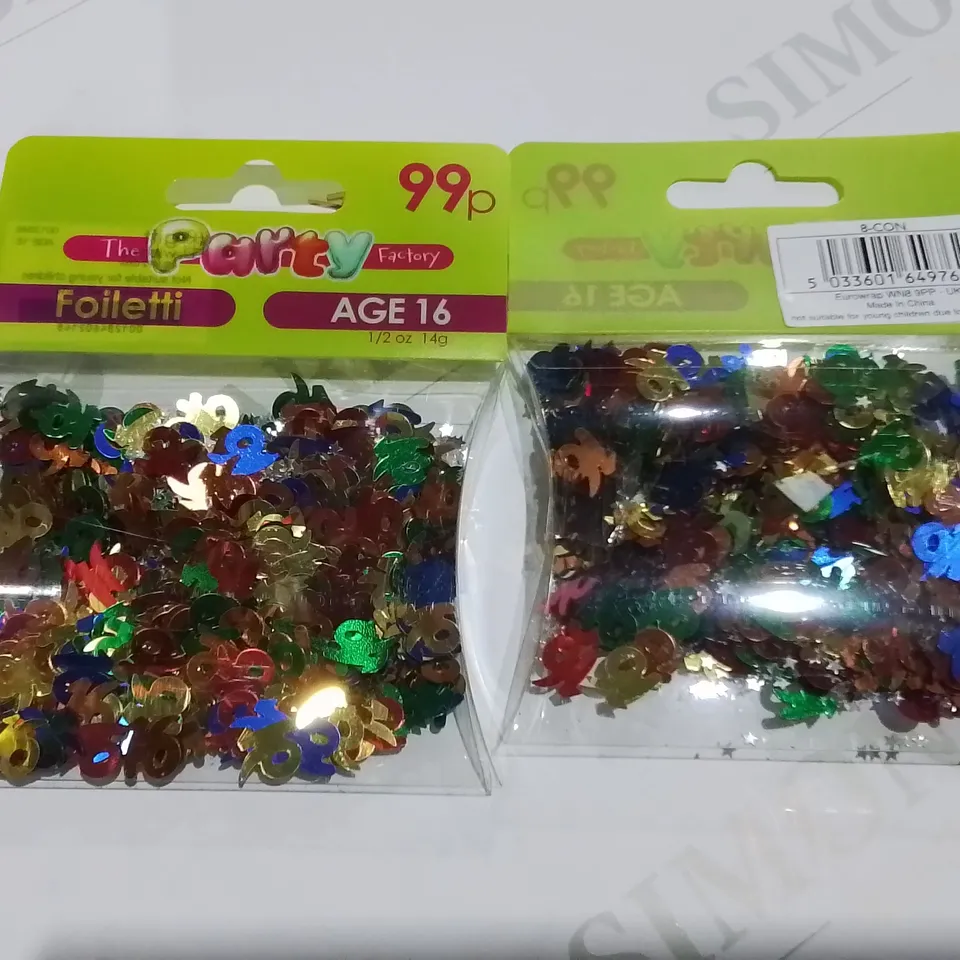 LOT OF 144 BRAND NEW 14G PACKS OF AGE 16 CONFETTI IN MULTI