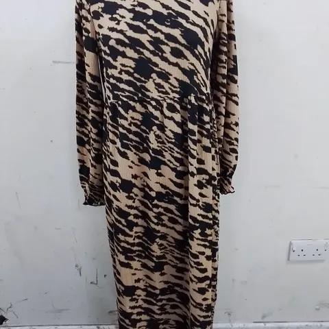 NEW LOOK TORY TORN DRESS IN ANIMAL PRINT - UK 12
