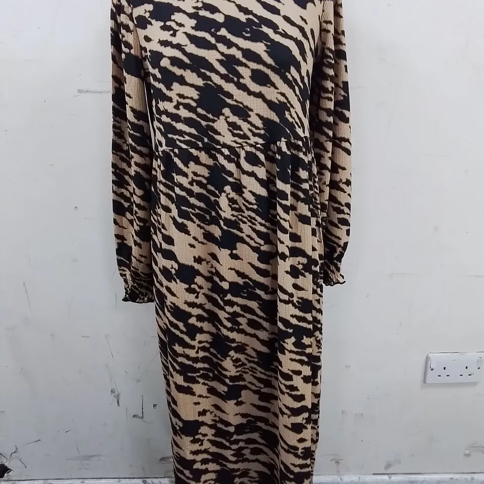 NEW LOOK TORY TORN DRESS IN ANIMAL PRINT - UK 12