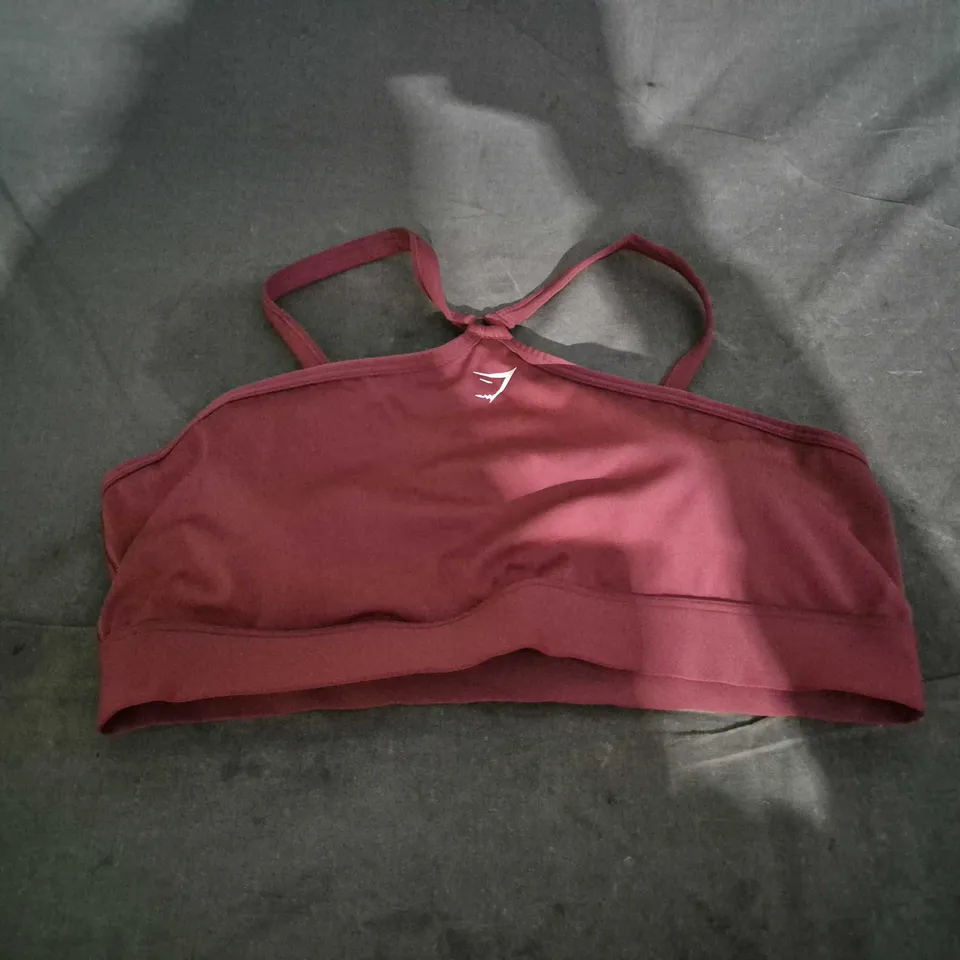 GYMSHARK HALTER NECK SPORTS BRA IN PINK - LARGE