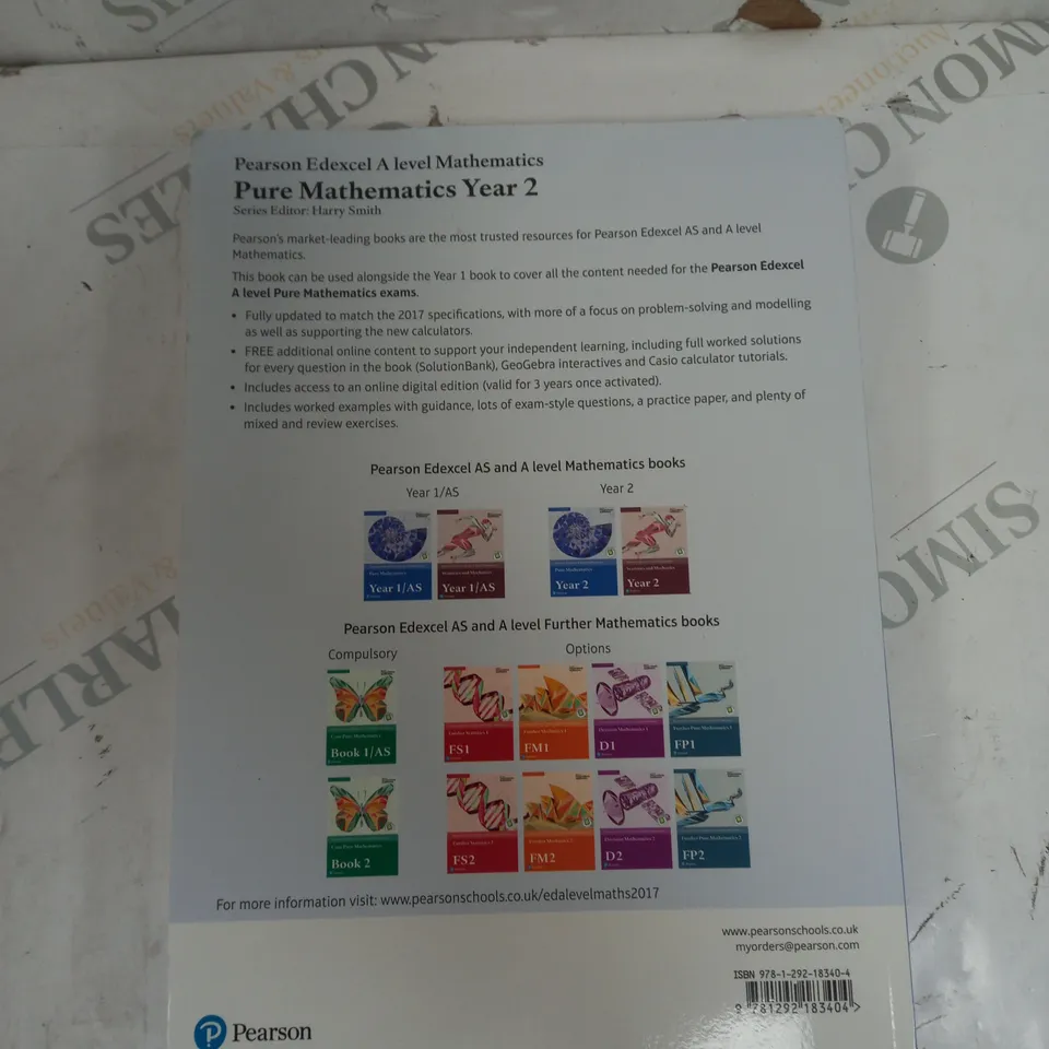 PEARSON EDEXCEL A-LEVEL PURE MATHEMATICS YEAR 2