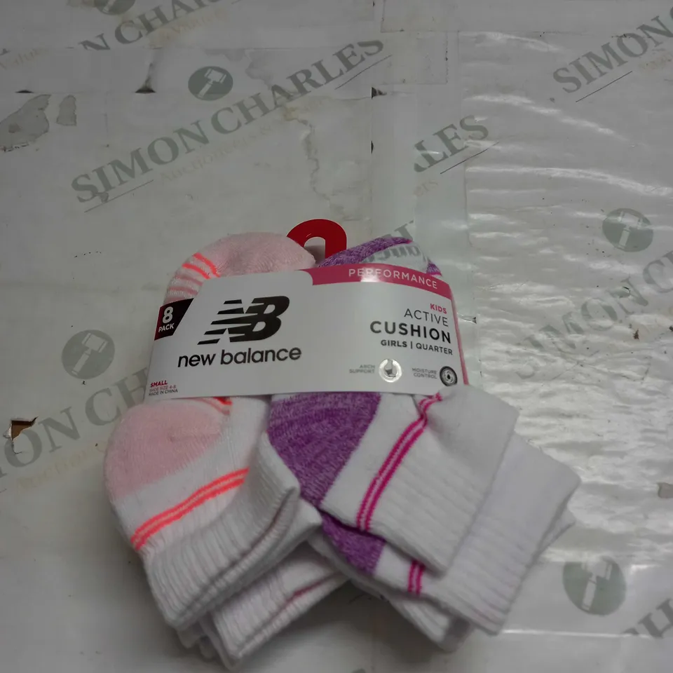 8 PACK OF NEW BALANCE SOCKS SIZE SMALL