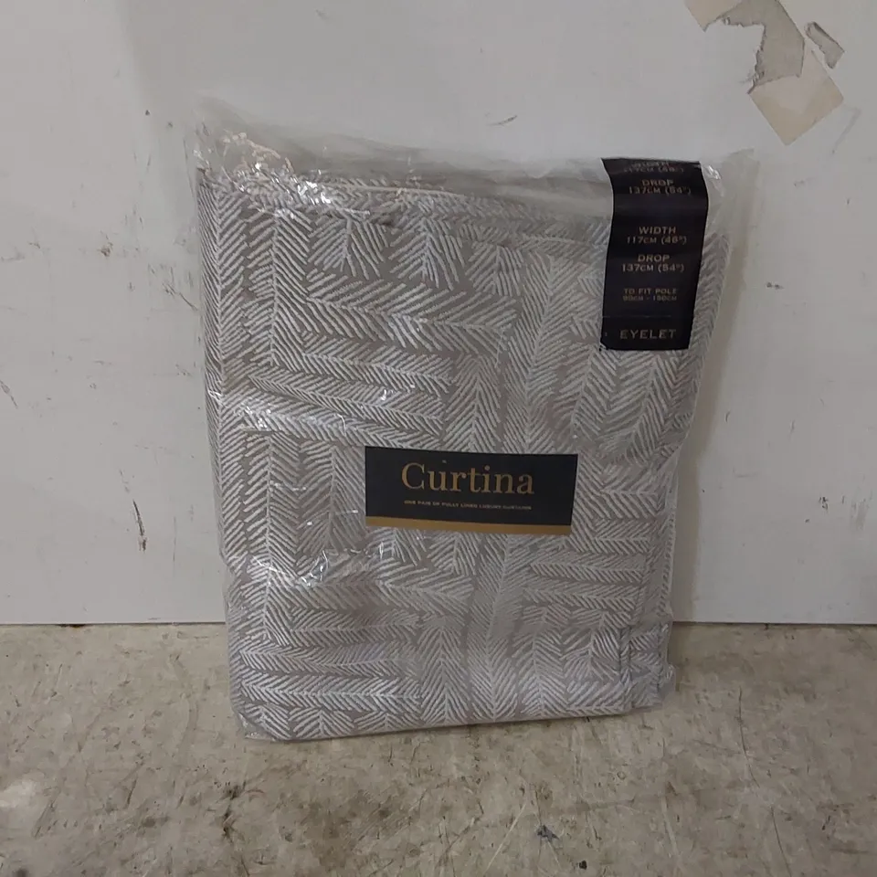 BAGGED IONA POLYESTER ROOM DARKENING FULLY LINED LUXURY EYELET CURTAINS // 46" X 54" //  (1 ITEM)