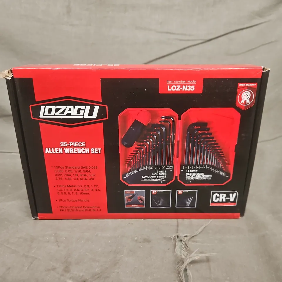LOZAGU 35-PIECE ALLEN WRENCH SET – BOXED