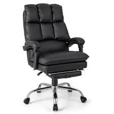 BOXED COSTWAY GREY ERGONOMIC ADJUSTABLE HIGH BACK ROLLING COMPUTER CHAIR WITH FOOTREST