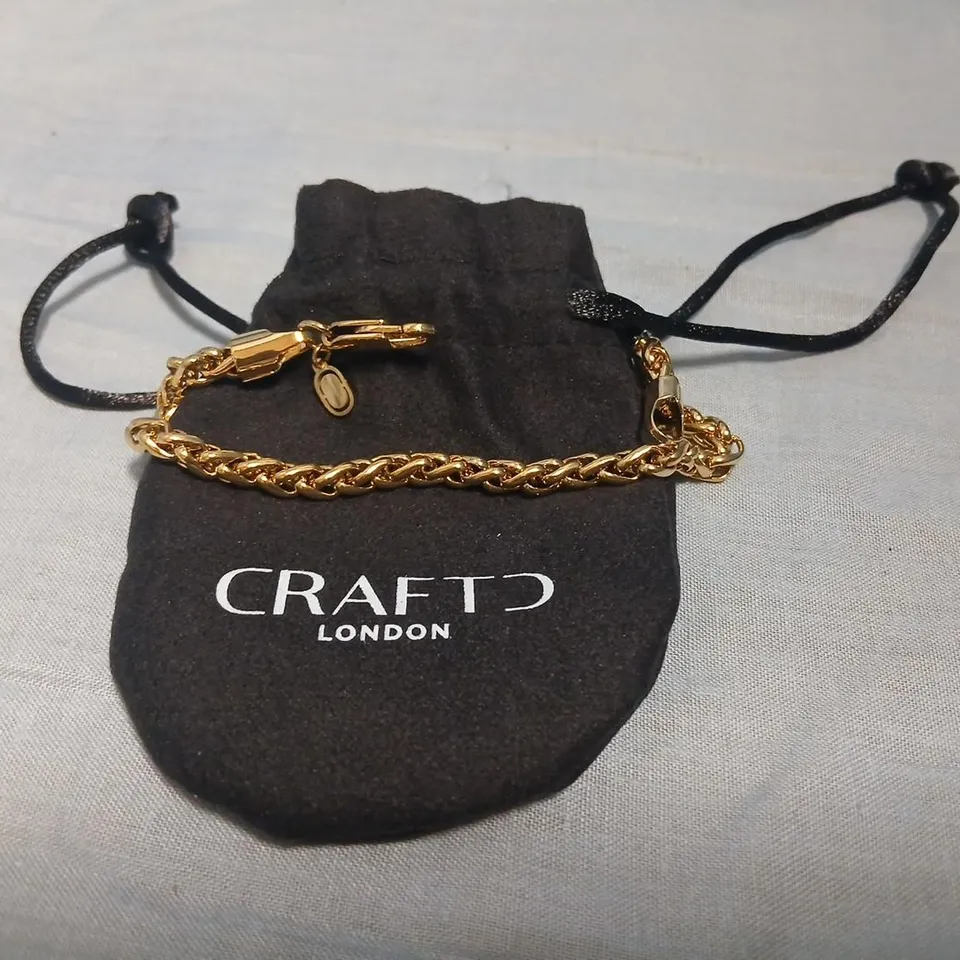 CRAFTD LONDON GOLD-TONE CHAIN BRACELET