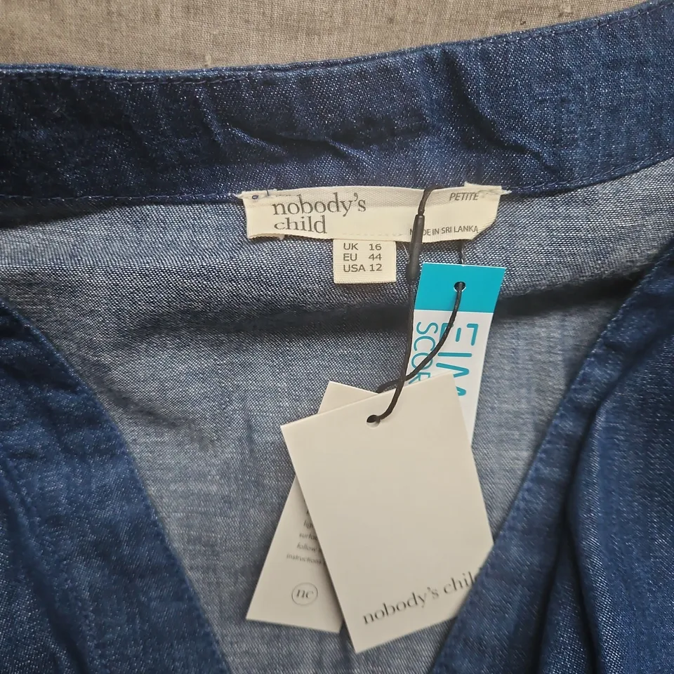 NOBODY'S CHILD DENIM DRESS – PETITE, UK 16 (EU 44, USA 12) – GIRLS' CLOTHING