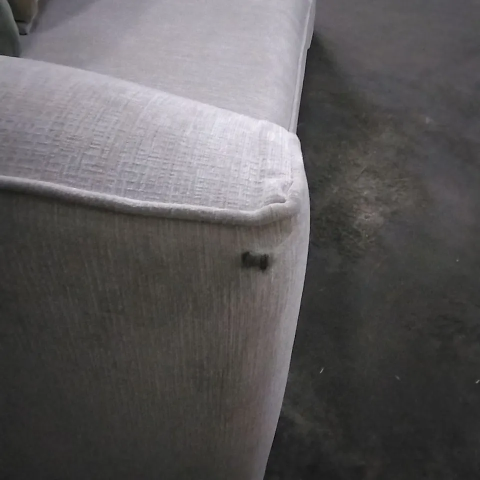 QUALITY DESIGNER CREAM FABRIC UPHOLSTERED 3 SEATER SOFA 