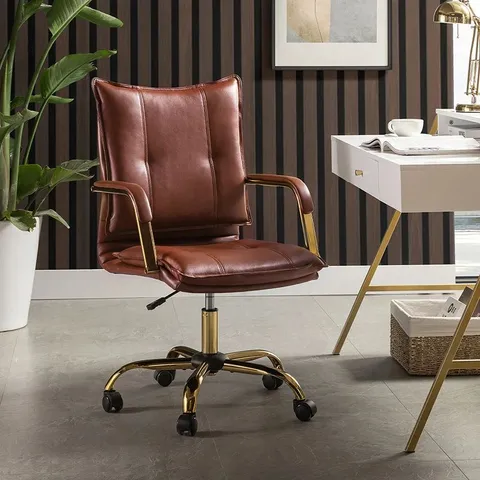 BOXED RICCARDO TASK CHAIR - BROWN (1 BOX)