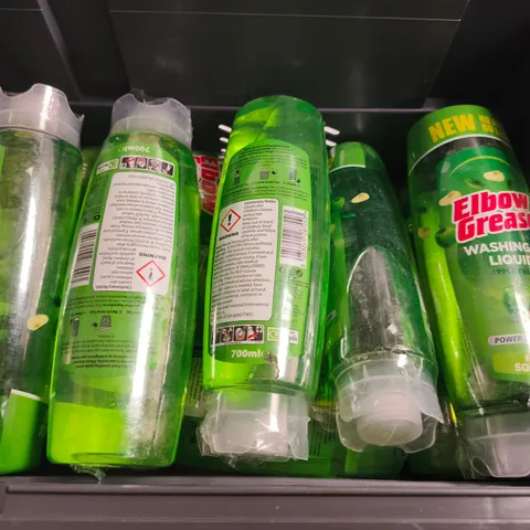APPROXIMATELY 8 BOTTLES OF ELBOW GREASE WASHING UP LIQUID 