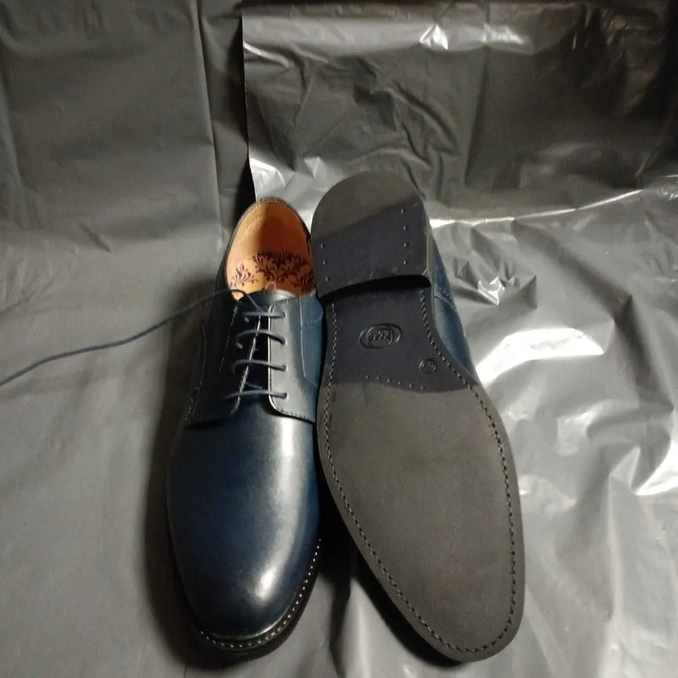 BOSE LONDON MEN'S NAVY BLUE LEATHER OXFORD SHOES SIZE EUR 45 