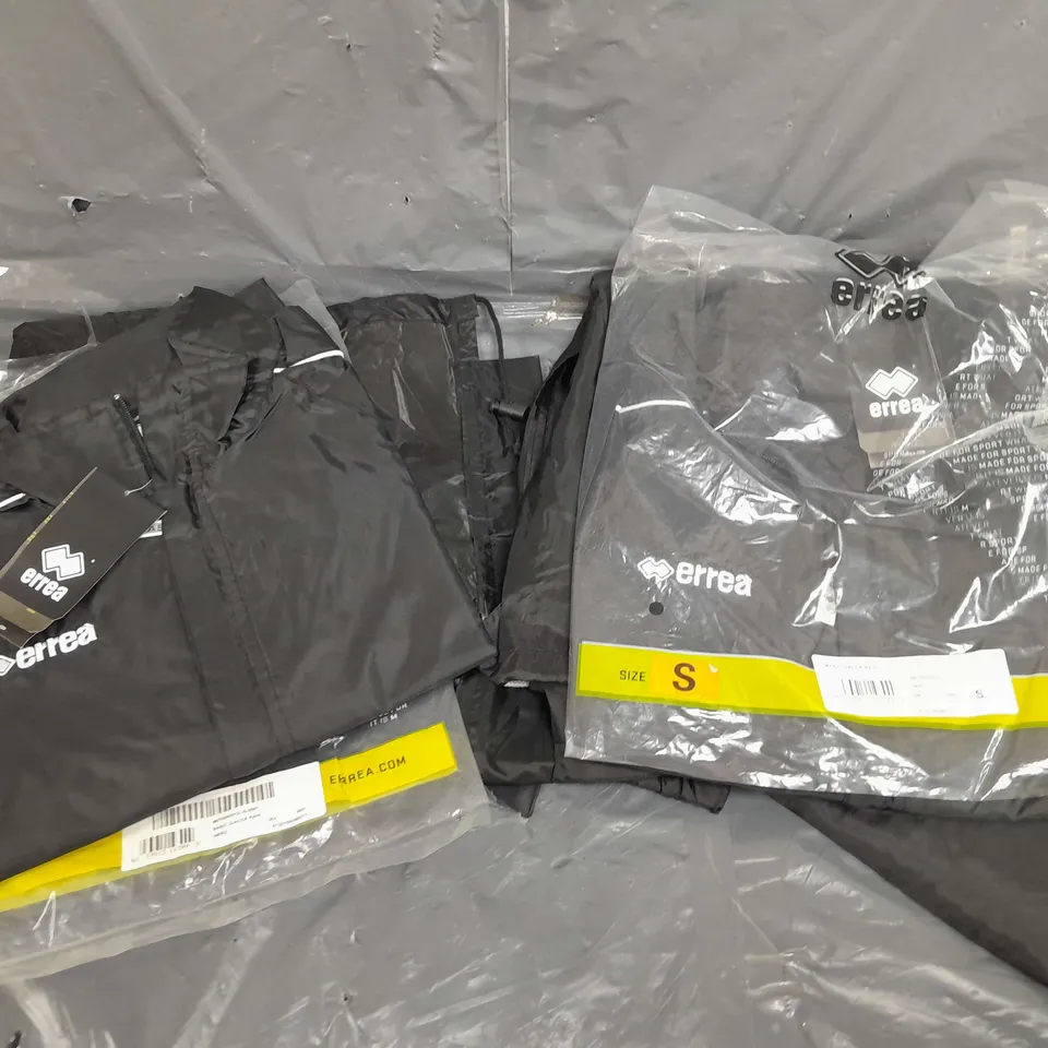 LOT OF 5 BASIC ERREA RAIN COAT BLACK SIZE S