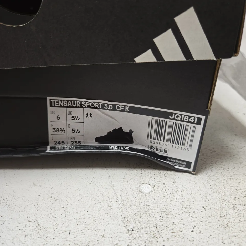 ADIDAS TENSAUR SPORT 3.0 CF K SNEAKERS – BLACK, UK 5.5