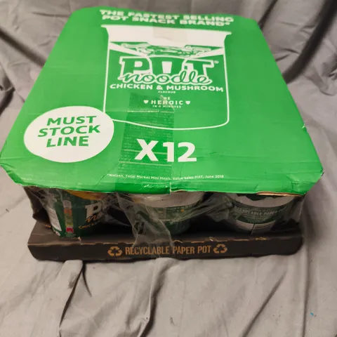 POT NOODLE CHICKEN & MUSHROOM FLAVOUR β 12 X 90G (BULK PACK)