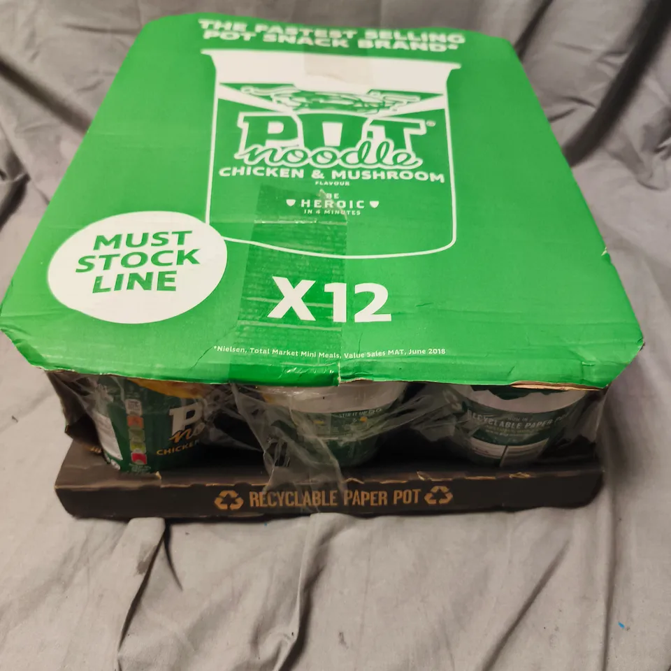 POT NOODLE CHICKEN & MUSHROOM FLAVOUR – 12 X 90G (BULK PACK)