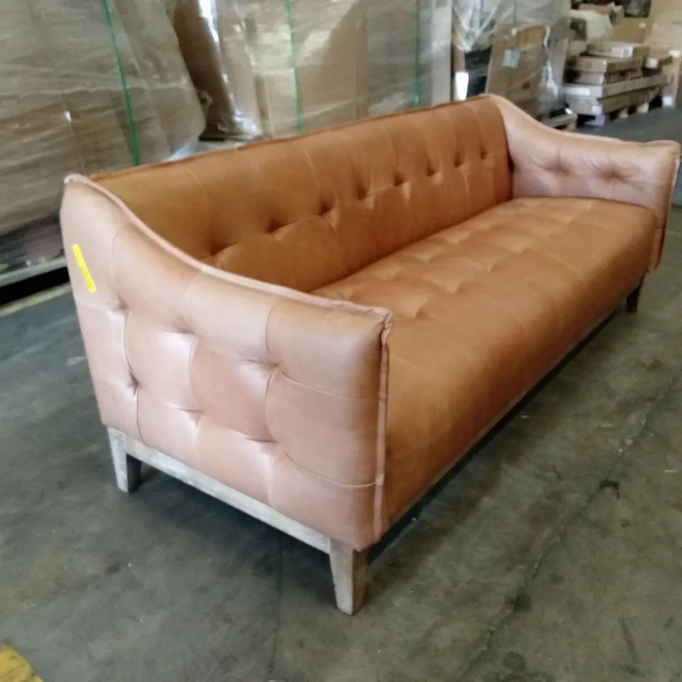 BURGOON 3 SEATER LEATHER SOFA